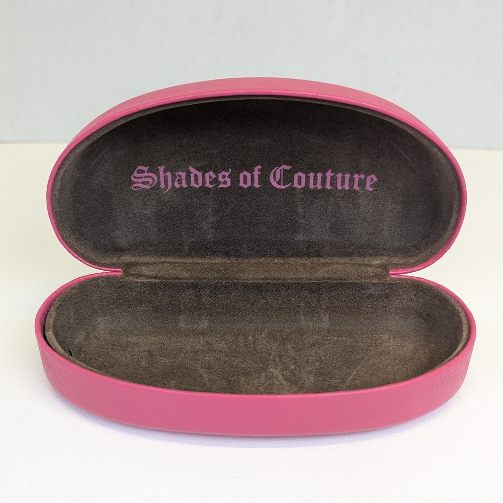 Juicy Couture Pink Hard Shell Eyeglass Case Sunglasses Holder (Plz See All Pics)